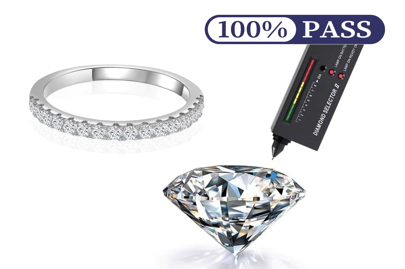 Luxury 10K 14K 18K Lab Grown Diamond Ring Radiant Eternity Wedding Bands for Women and Men