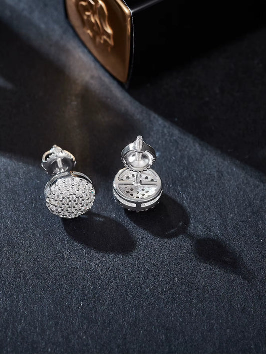 Custom Luxury 10k 14k 18k Solid Gold Screw Back Earring Hip Hop Fine Jewelry Iced Out VVS Moissanite Stud Earrings for Men Women