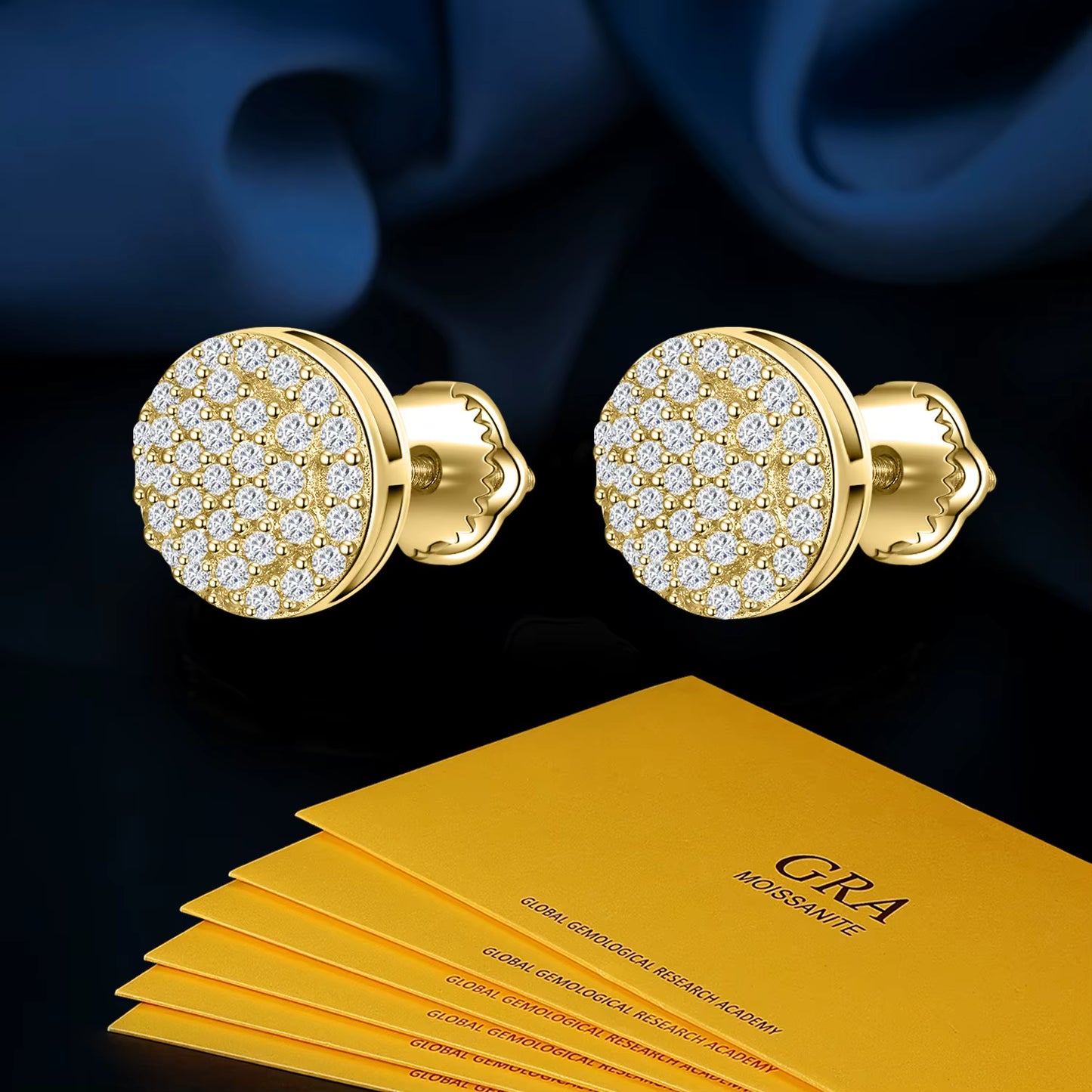Custom Luxury 10k 14k 18k Solid Gold Screw Back Earring Hip Hop Fine Jewelry Iced Out VVS Moissanite Stud Earrings for Men Women