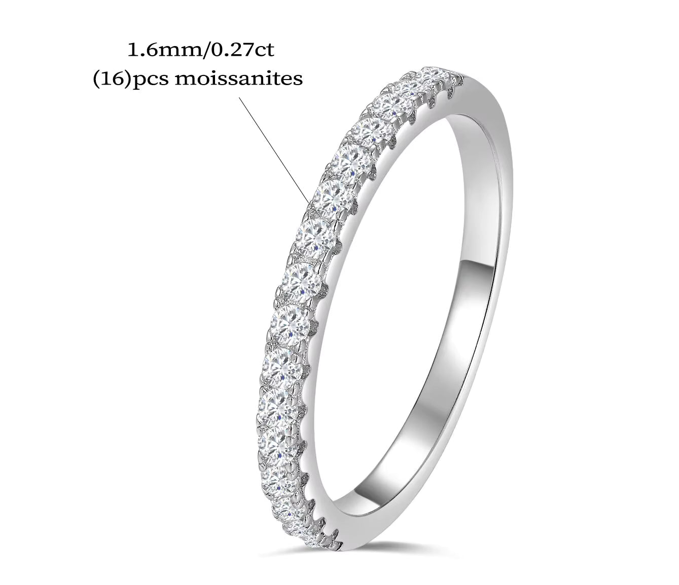 Luxury 10K 14K 18K Lab Grown Diamond Ring Radiant Eternity Wedding Bands for Women and Men